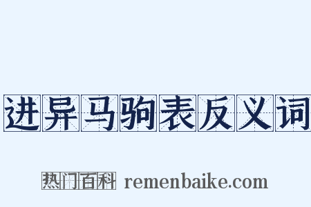 进异马驹表反义词是什么意思的图片